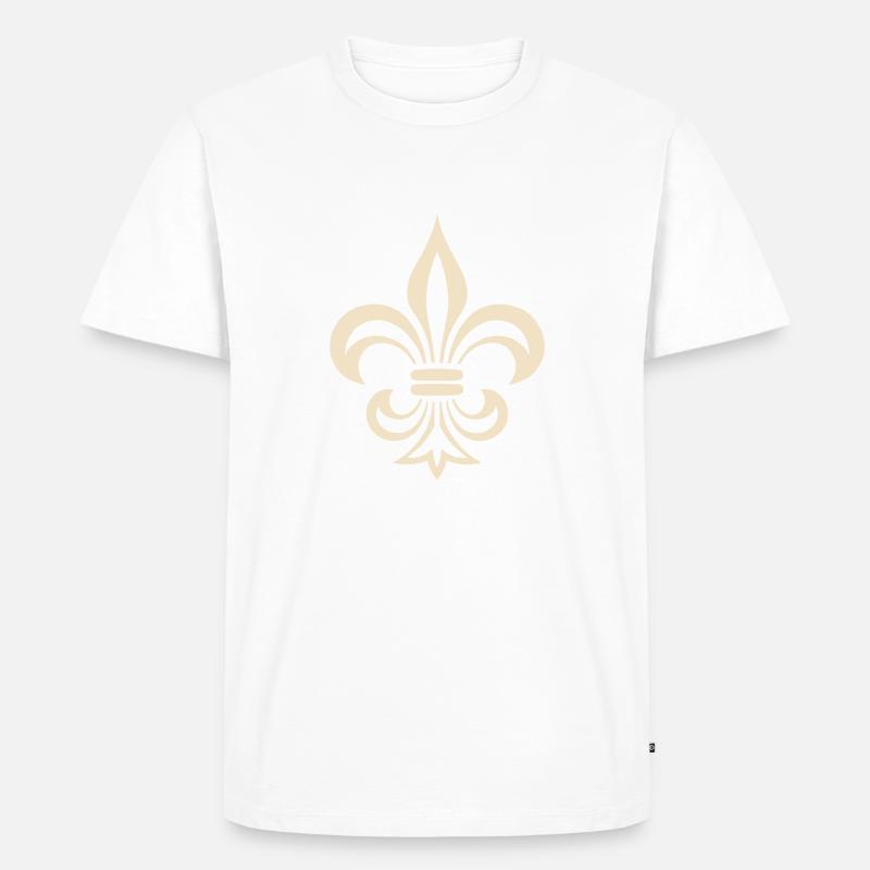 Fleur de Lys - Männer Premium Bio T-Shirt - Weiß