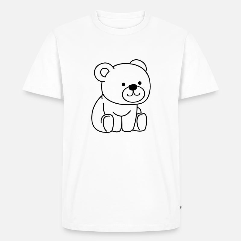 teddybär - Männer Premium Bio T-Shirt - Weiß