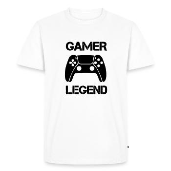 Légende du joueur - T-shirt Premium bio Homme - blanc - Devant - Nico (187cm)