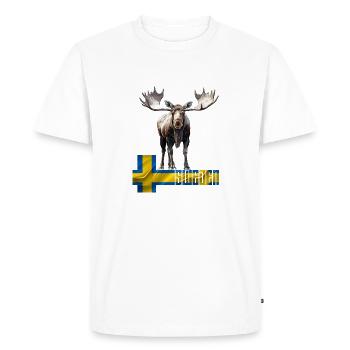Sweden Sweden moose best animal antlers deer deer - Men's Premium Organic T-Shirt - white - Front - Nico (187cm)