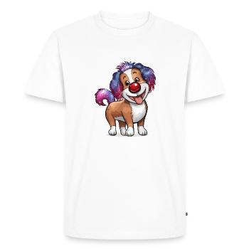 Dog Red Nose - Men's Premium Organic T-Shirt - white - Front - Nico (187cm)