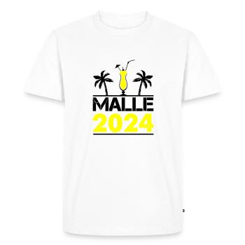 MALLE 2024 - T-shirt Premium bio Homme - blanc - Devant - Nico (187cm)