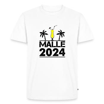 MALLE 2024 - T-shirt Premium bio Homme - blanc - Devant - Nico (187cm)