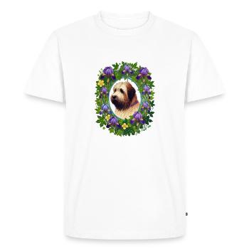 Briard Dog Breed - Men's Premium Organic T-Shirt - white - Front - Nico (187cm)