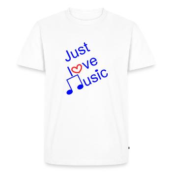 Juste l’amour de la musique - T-shirt Premium bio Homme - blanc - Devant - Nico (187cm)