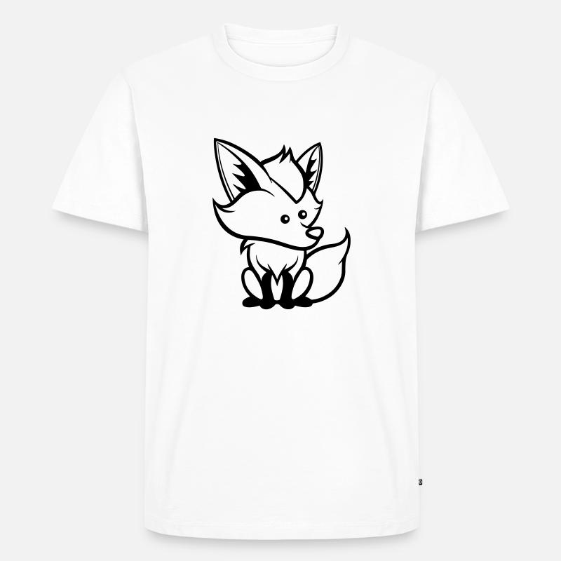 fuchs comic tier - Männer Premium Bio T-Shirt - Weiß