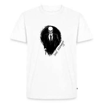 Grimm CEO, Soul Manager - Men's Premium Organic T-Shirt - white - Front - Nico (187cm)