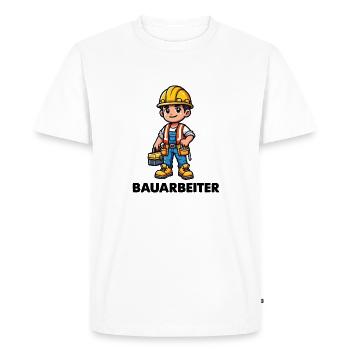 Construction worker - Men's Premium Organic T-Shirt - white - Front - Nico (187cm)