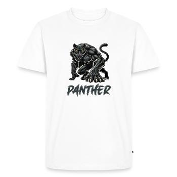 panthère - T-shirt Premium bio Homme - blanc - Devant - Nico (187cm)