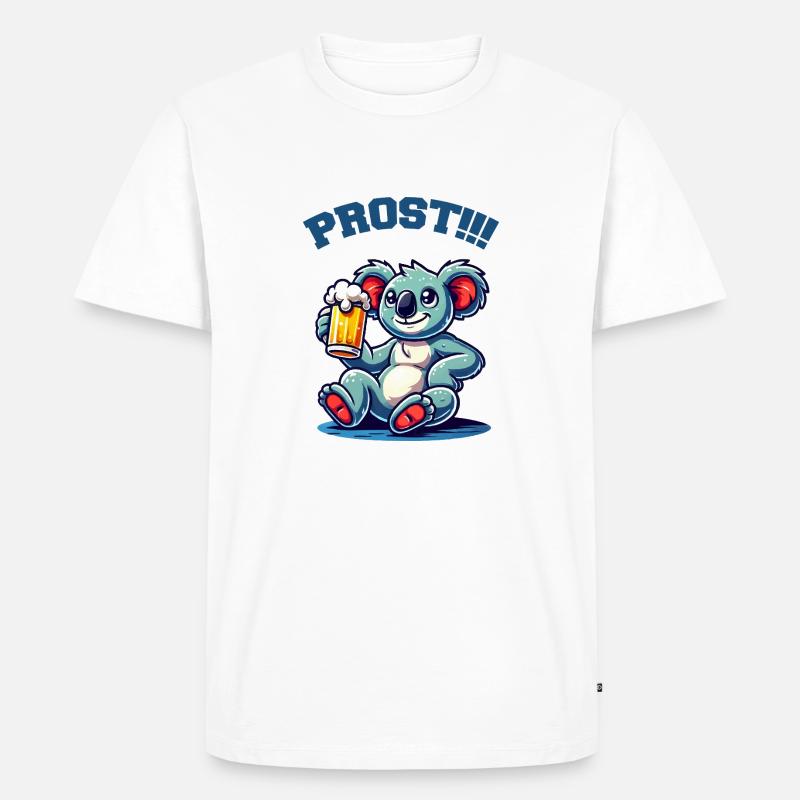 koalabär bier comic - Männer Premium Bio T-Shirt - Weiß