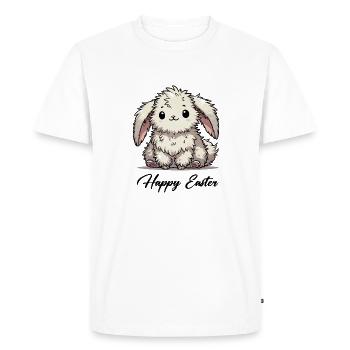 Bunny Comic Animal - Men's Premium Organic T-Shirt - white - Front - Nico (187cm)