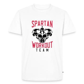spartan fitness sparta - T-shirt Premium bio Homme - blanc - Devant - Nico (187cm)