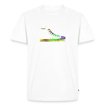 RainbowShoes - T-shirt Premium bio Homme - blanc - Devant - Nico (187cm)
