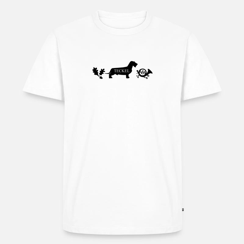 Jagdteckel - Männer Premium Bio T-Shirt - Weiß