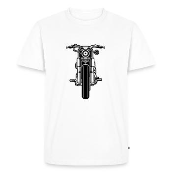 Moto / moto 03_schwarz - T-shirt Premium bio Homme - blanc - Devant - Nico (187cm)