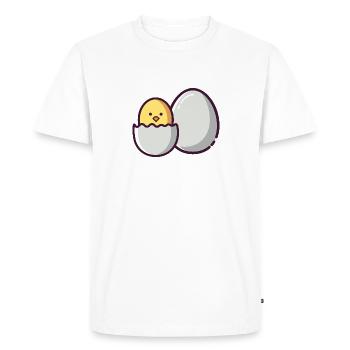 mignon poussin de Pâques éclos dans le passé - T-shirt Premium bio Homme - blanc - Devant - Nico (187cm)