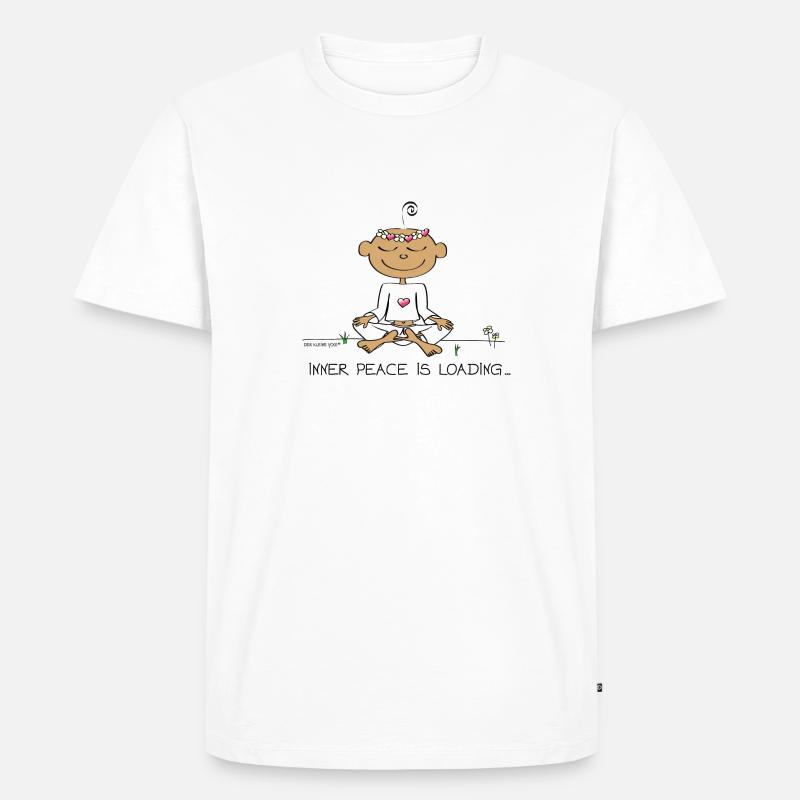 Inner Peace is Loading ... - Männer Premium Bio T-Shirt - Weiß