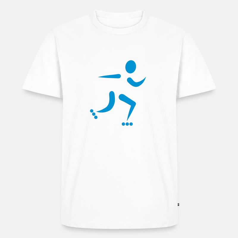 Inline Skating - Männer Premium Bio T-Shirt - Weiß