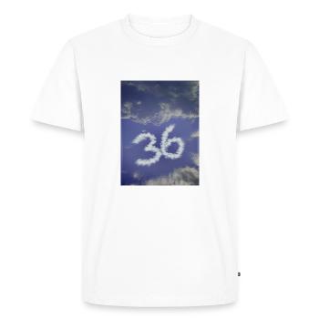 36 Nuages - T-shirt Premium bio Homme - blanc - Devant - Nico (187cm)