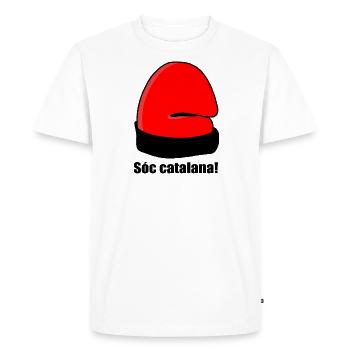 Catalan Soc - Men's Premium Organic T-Shirt - white - Front - Nico (187cm)