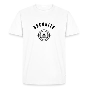 Collection Sécurité - Profession - T-shirt Premium bio Homme - blanc - Devant - Nico (187cm)