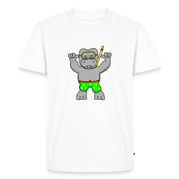 plongeur plongée plongée tuba de plongée - T-shirt Premium bio Homme - blanc - Devant - Nico (187cm)