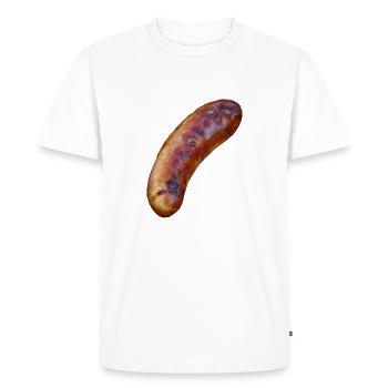 bbq barbecue barbecue burger beef bacon steak spare - Men's Premium Organic T-Shirt - white - Front - Nico (187cm)