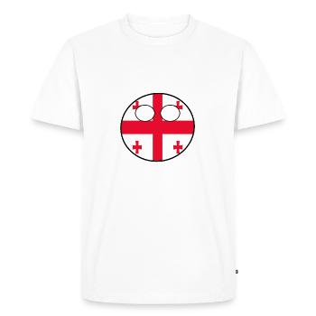 Countryball pays Patrie Géorgie - T-shirt Premium bio Homme - blanc - Devant - Nico (187cm)