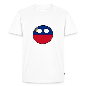 Countryball Pays Patrie Liechtenstein - T-shirt Premium bio Homme - blanc - Devant - Nico (187cm)
