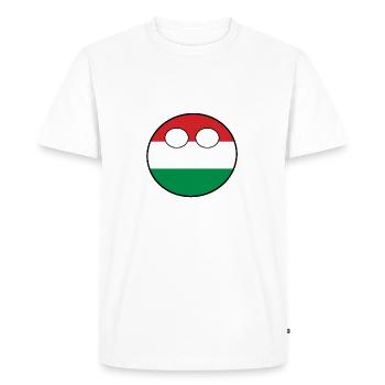 Countryball pays Patrie Hongrie - T-shirt Premium bio Homme - blanc - Devant - Nico (187cm)