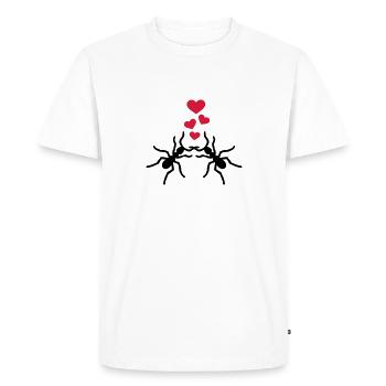 Ants - Men's Premium Organic T-Shirt - white - Front - Nico (187cm)