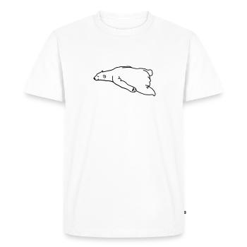 lazy_bear - Men's Premium Organic T-Shirt - white - Front - Nico (187cm)