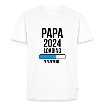 Dad 2024 Loading Please wait... - Men's Premium Organic T-Shirt - white - Front - Nico (187cm)