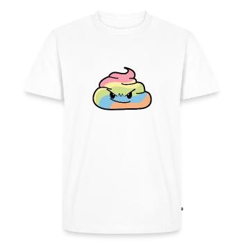 Rainbow Bunch - Caca grincheux - T-shirt Premium bio Homme - blanc - Devant - Nico (187cm)