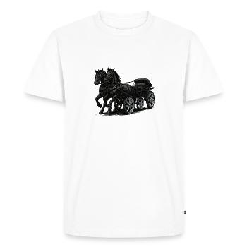 Chariot avec jantes chromées modernes - T-shirt Premium bio Homme - blanc - Devant - Nico (187cm)