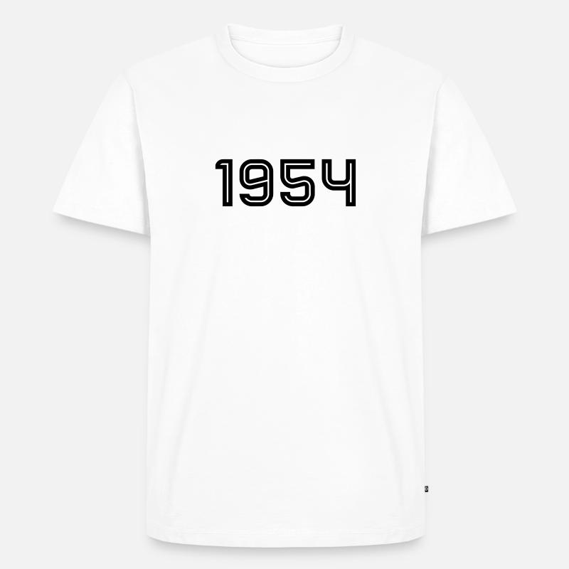 1954 Inline - Men's Premium Organic T-Shirt - white