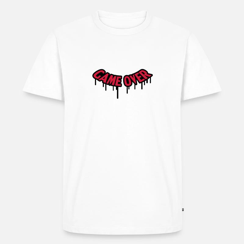 Game Over Graffiti - Männer Premium Bio T-Shirt - Weiß