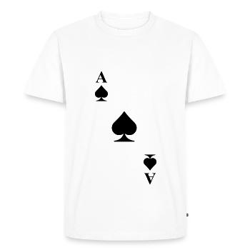Cartes - T-shirt Premium bio Homme - blanc - Devant - Nico (187cm)