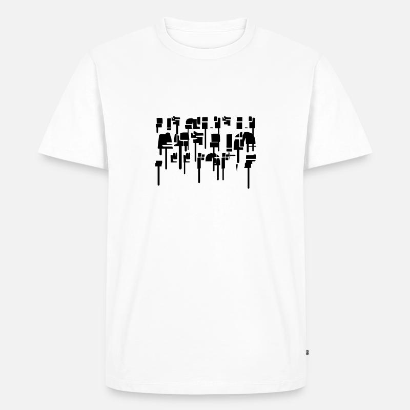 Abstraktes Graffiti - Männer Premium Bio T-Shirt - Weiß