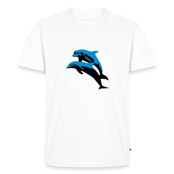 Dolphins - dauphins - T-shirt Premium bio Homme - blanc - Devant - Nico (187cm)