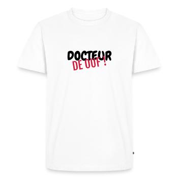 Doctor Arzt Médecin Docteur Medecine Life - Men's Premium Organic T-Shirt - white - Front - Nico (187cm)