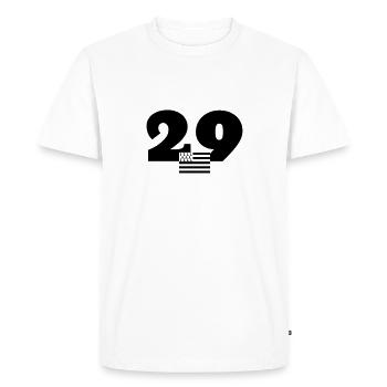 Bretagne / Breton / Bretonne / BZH / Breizh - Men's Premium Organic T-Shirt - white - Front - Nico (187cm)