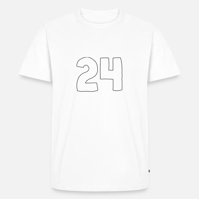 24 schwarzer rahmen - Männer Premium Bio T-Shirt - Weiß