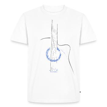Guitare acoustique - T-shirt Premium bio Homme - blanc - Devant - Nico (187cm)