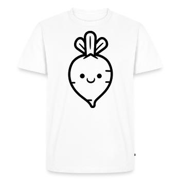 Carotte - T-shirt Premium bio Homme - blanc - Devant - Nico (187cm)
