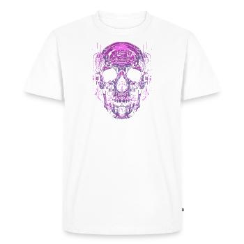 Cyberskull - Men's Premium Organic T-Shirt - white - Front - Nico (187cm)