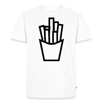 Frites - T-shirt Premium bio Homme - blanc - Devant - Nico (187cm)