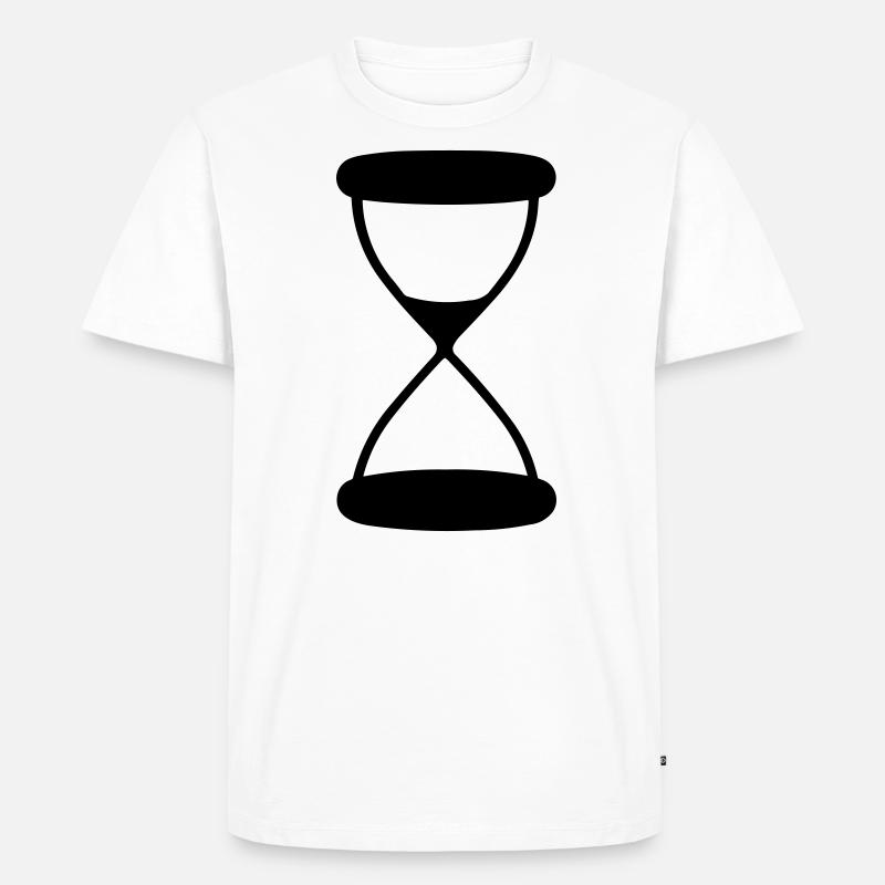 Stundenglas - Männer Premium Bio T-Shirt - Weiß