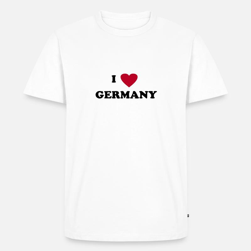 I love Germany - Männer Premium Bio T-Shirt - Weiß