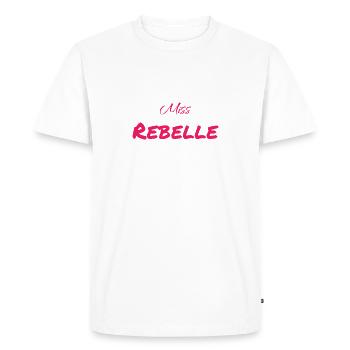 Miss rebelle - T-shirt Premium bio Homme - blanc - Devant - Nico (187cm)